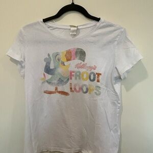 H&M White Crewneck Logo Tee